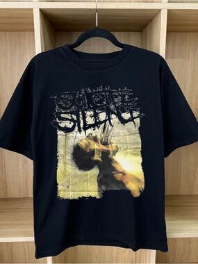 Sick Portrait Dead Core Band Pattern Top
